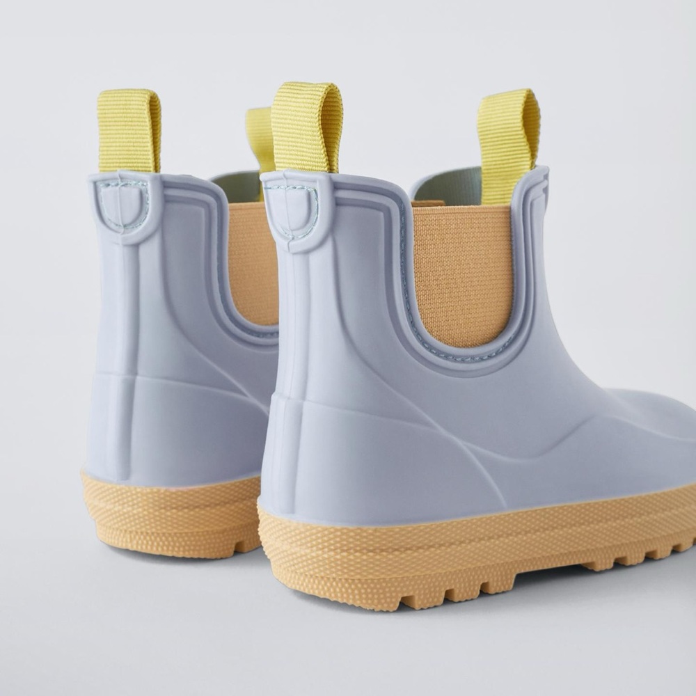 Stylish Blue and Yellow Ankle Boots - Picture 2 of 4